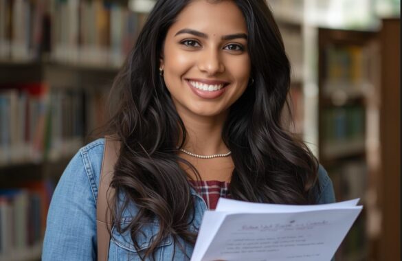 college student with list