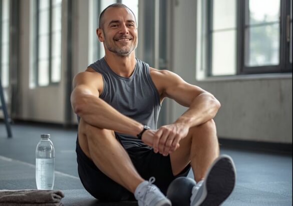 man at gym/canva