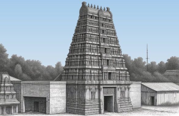 parashakti temple-etching